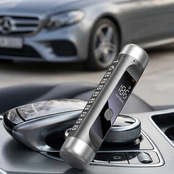 Алкотестер цифровий 3 в 1 LED USB Type-C паркінга аварійний молоток номер телефона чорний