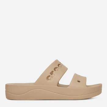 Женские шлепанцы для пляжа Crocs Baya Platform Sandal 208188-212 5903698750156 37-38 24.3 см Бежевые (5903698750200)