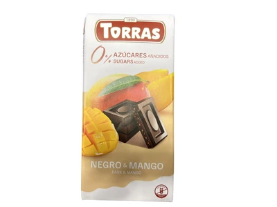 Шоколад Torras молочний з манго без цукру 75 г (8410342006301)