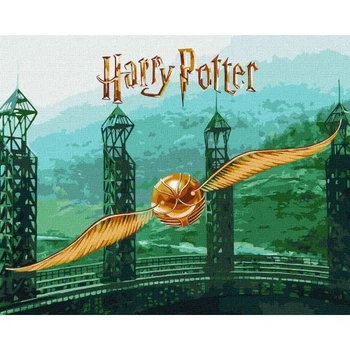 Картина по номерам Ідейка "Harry Potter: Золотой Снитч" 40х50 см с красками металлик