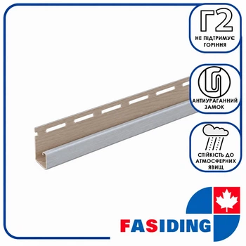 Планка сайдинга ПВХ FaSiding J-trim Маковые зерна 3.66 м