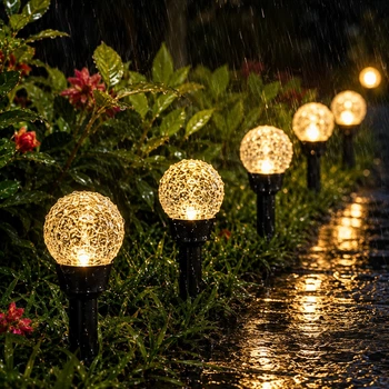 Садовая гирлянда на солнечной батарее 11,73 м 100 LED шарики-пузырьки теплый белый свет для сада и террасы