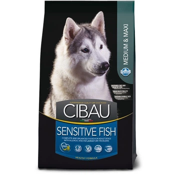 Сухий корм для собак Farmina (Фарміна) Cibau Sensitive Fish Adult Medium & Maxi для дорослих собак середніх та великих порід з чутливим травленням з рибою 12 кг