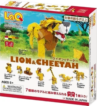 Конструктор LaQ Animal World лев і гепард 250 елементів (4952907008022)