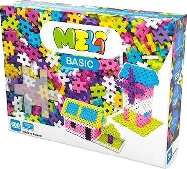 Klocki konstrukcyjne Meli Basic Pink 600 elementów 50030 (5902431290058)