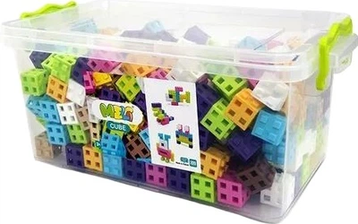 Klocki konstrukcyjne Meli Cube Pink Edu 300 elementów 50813 (5902431292137)