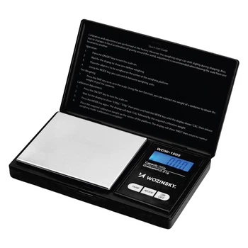 Весы ювелирные Wozinsky WDW-1000 200g 0,01g прецизионные с подсветкой Black (5907769388545)