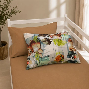 Простирадло Mirson Ranforce Elite 17-0982 Puppy Garden 150х220 см (2200013686125)