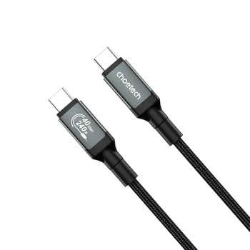 Кабель Choetech HyperLink Cable USB-C to USB-C 40Gbps 240W 8K@60Hz 2m Black (XCC-1042-GY)