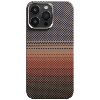 Ультратонкий чехол Carbon Protection Slim MagSafe для iPhone 14 Pro Max (Айфон 14 Про Макс) Red