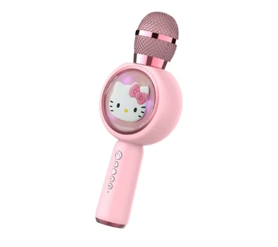 Мікрофон з динаміком Bluetooth OTL Technologies Hello Kitty PopSing LED підсвічування бездротове караоке 5W світло-рожевий