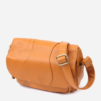 Сумка кросс боді через плече жіноча з натуральної шкіри Vintage leather-22968 Руда
