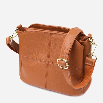 Сумка кросс боді через плече жіноча з натуральної шкіри Vintage leather-22975 Руда