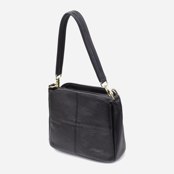 Сумка кросс боди через плечо женская из натуральная кожи Vintage leather-22978 Черная