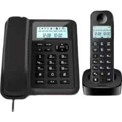 Телефон PHILIPS DCTG167 беспроводной для дома/офиса, черный