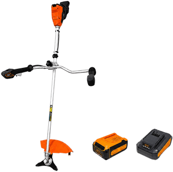 Коса аккумуляторная GTM BC56/1200BL KIT с АКБ и ЗУ, 56 В, нож + косящая головка + зарядное устройство (BC56/1200BL_KIT)
