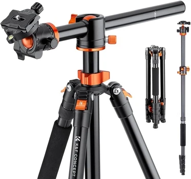 Штатив трипод K&F Concept T255A3+BH-28L для фотоапарату та камери (KF09.112V1)
