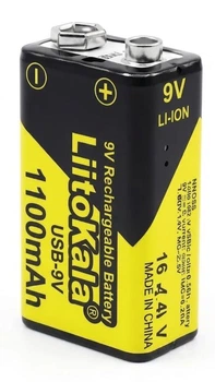 Акумулятор LiitoKala 6F22 USB-9V 1100mAh