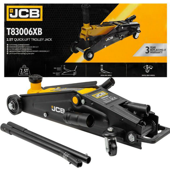 Домкрат підкатний гідравлічний 2,5т (150-530 мм) з подовж. сідлом - JCB-T83006XB JCB