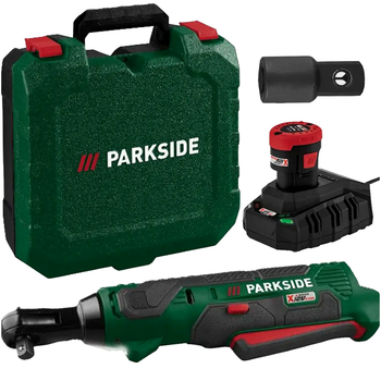 Акумуляторна тріскачка 54 Нм 3/8 для роботи в обмеженому просторі Parkside