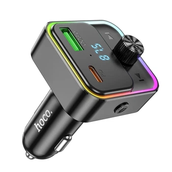 FM-трансмиттер HOCO E81 30W Bluetooth 5.0 USB Type-C Черный 80x43x44 мм