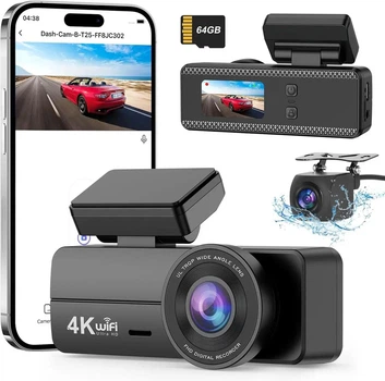 Автомобильный видеорегистратор B-T25 4K + Full HD Wi-Fi с камерой заднего вида