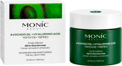 Крем для обличчя Monic Beauty All-in-One Formula з олією авокадо та гіалуроновою кислотою 50 мл (5061010293177)