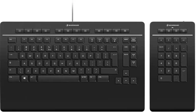 Klawiatura bezprzewodowa 3Dconnexion Keyboard Pro with Numpad US USB Black (3DX-700092)