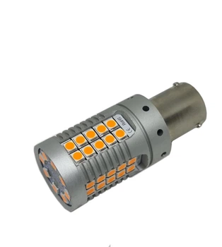 Світлодіодна LED лампа в поворот червоного ліхтаря 1156 BA15s P21W 48SMD 3030 12V Желтая canbus Avtoexpect (11217)