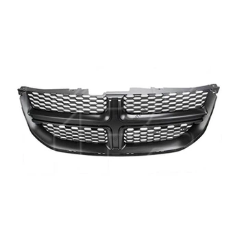Решетка радиатора Dodge Grand Caravan 2011- черная, с хромированным молдингом, AVTM, 182417990