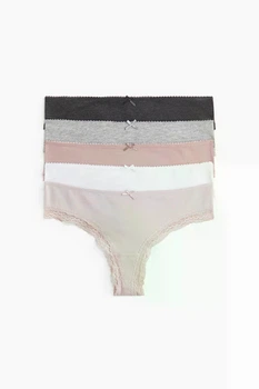 Набор трусиков H&M бразилиана XS 5 шт pink white black разноцветный 0242