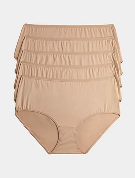 Набір трусиків із мікрофібри Marks&Spencer міді High rise shorts 12(40) 5 шт rose quartz 0239