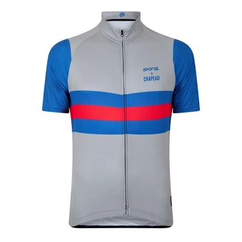 Велоджерси с коротким рукавом SKINS Cycle x Chapeau! grey S