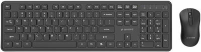 Zestaw bezprzewodowy Gembird Slim Pro Business Wireless Black (KBS-WPS-01)