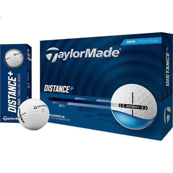 М'ячі для гольфу TaylorMade Distance+ двошарові для тренувань та гри, білі, 12 шт