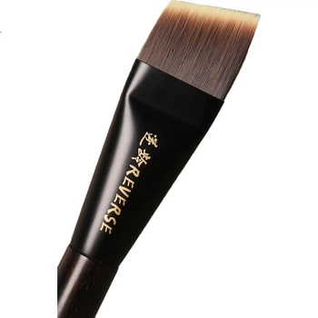 Пензель для макіяжу тональної основи REVERSE Sandalwood T53 Blade, плоский пензель для пудри, що не залишає розводів