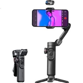 Aochuan Smart XE AI стабилизатор для смартфона с функцией отслеживания лица, селфи-палка, многофункциональный ручной стабилизатор для стабилизации изображения, подходит для прямых трансляций, съемки с сопровождением и путешествий.