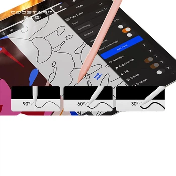 Стилус COOLSTART ємнісний для iPad 11 та 12 покоління на чіпі A16, Air 4-8, Pro та Mini, із захистом від дотику долонею
