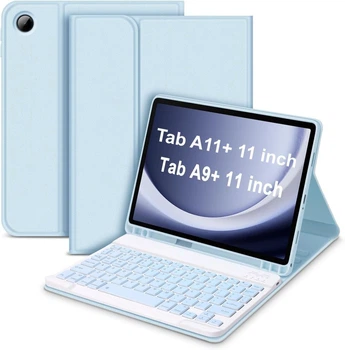 Чохол клавіатура для Samsung Galaxy Tab A11+ / A9 Plus Bluetooth Keyboard with TP Голубий