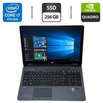 Мобільна робоча станція Б-клас HP ZBook 15 G2 / 15.6" (1920x1080) IPS / Intel Core i7-4810MQ (4 (8) ядра по 2.8 - 3.8 GHz) / 16 GB DDR3 / 256 GB SSD / nVidia Quadro K1100M, 2 GB GDDR5, 128-bit / Windows 10 Pro б/в