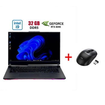Игровой ноутбук Б-класс Asus ROG Strix G733PYV-XH97 / 17.3" (2560x1440) IPS / AMD Ryzen 9 7945HX (16 (32) ядер по 2.5 - 5.4 GHz) / 32 GB DDR5 / 960 GB SSD / nVidia GeForce RTX 4090, 16 GB GDDR6, 256-bit / WebCam б/у + Подарок Беспроводная мышь HOCO GM28