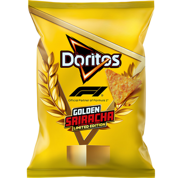 Чіпси Doritos Golden Sriracha Formula 1 Limited Edition зі смаком шрірача 100 г