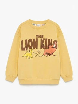Дитячий світшот для хлопчика пісочного кольору з малюнком Lion King 104 см (толстовка)