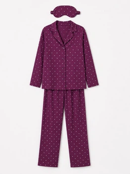 Пижама (рубашка, штаны и маска) для женщины Vivance Dreams 17229843 34(XS) Бордовый