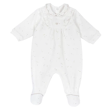 Велюровый комбинезон Chicco Anna, цвет белый, размер 72 (263.02779.030)