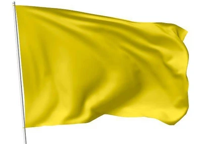 Жовтий прапор для перегонів 150×90 см, гоночний сигнальний стяг жовтого кольору банер з люверсами для флагштока