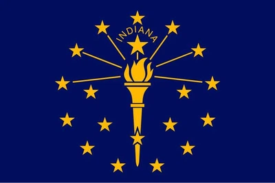 Прапор Індіани, прапор штату Індіана США 150*90 см з люверсами для флагштока, стяг Індіани