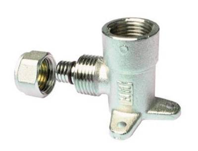 Муфта кутова з настановною рамою 20х1/2" Henco (7-2004)
