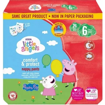 Підгузки-трусики ASDA Little Angels Comfort&Protect дизайн "Peppa Pig" 6 (15+кг) 26шт
