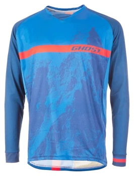 Джерсі Ghost MTN Ride Line, 3/4, XL, синьо-червоне (ROU_6470225)